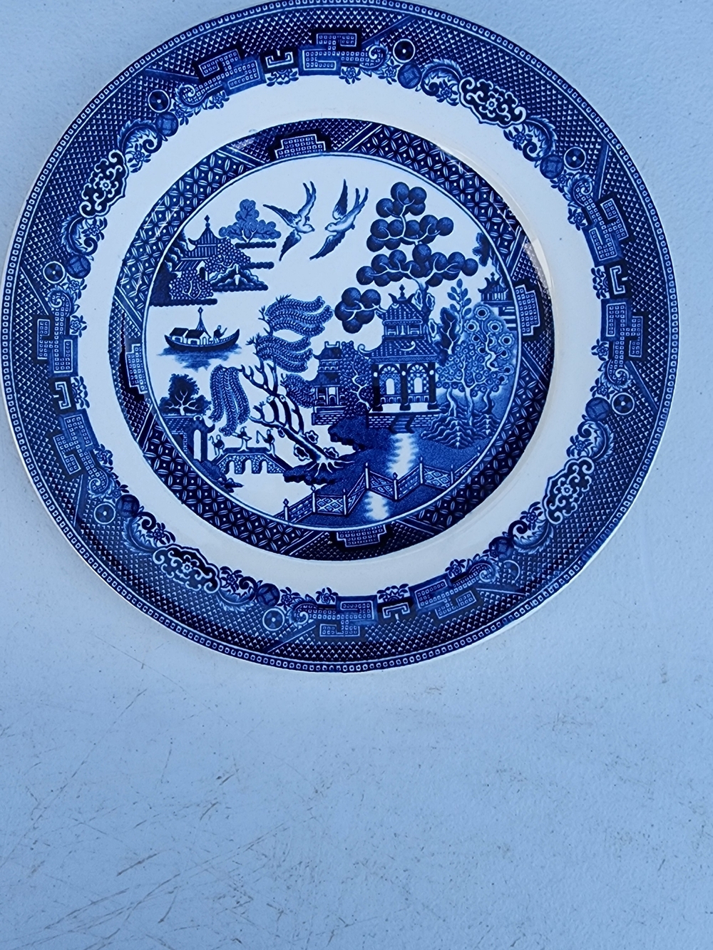 Blue Willow Decorative Dinner Plate - Classic Blue Pattern